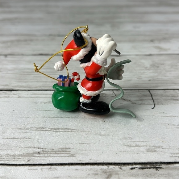 Disney Mickey Mouse Santa Checking list Vintage 1996 Christmas Ornament - Picture 2 of 6